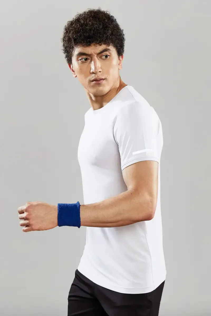 Men's Cotton Sports T-shirt 01135542WHI