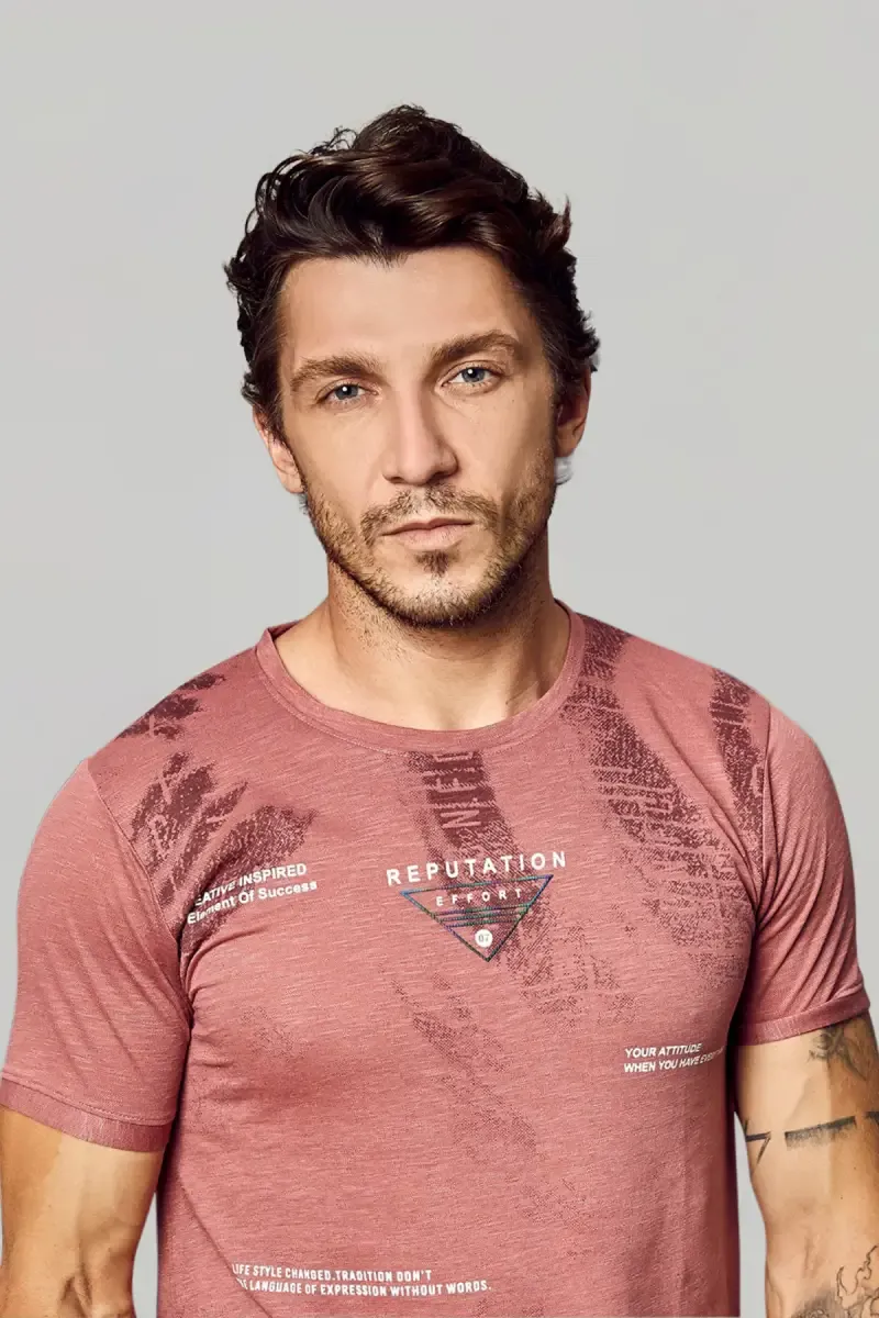 Cotton Printed T-shirt for Men 01138840PIN