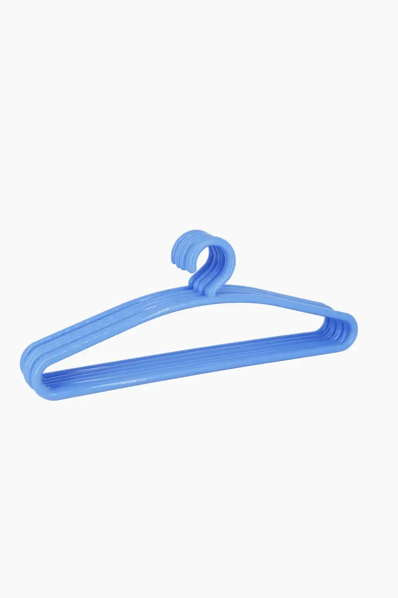 Plastic Cloth Hanger Set - 6 Pc