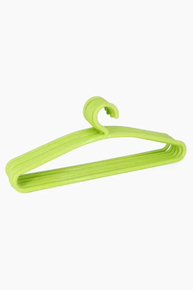 Plastic Cloth Hanger Set - 6 Pc 011404PLAGRE