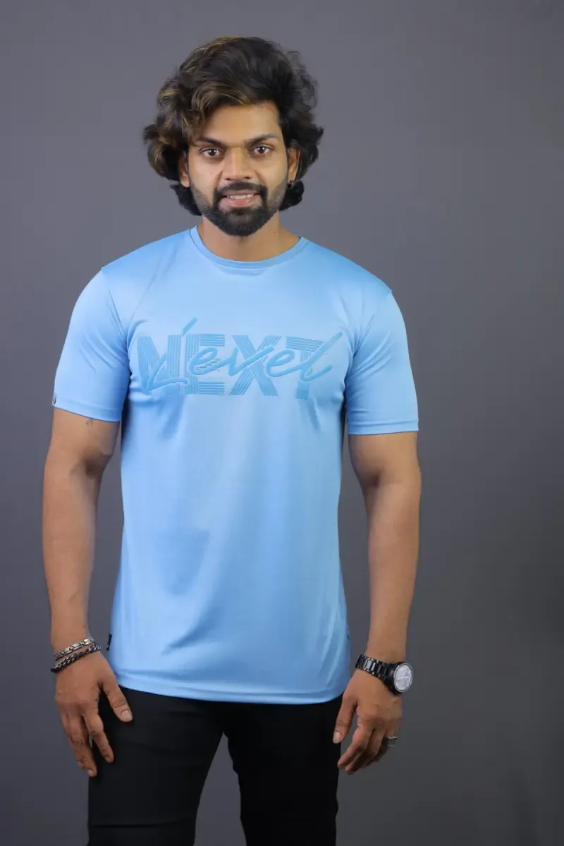 Men's Cotton Blend Embossed T-shirt