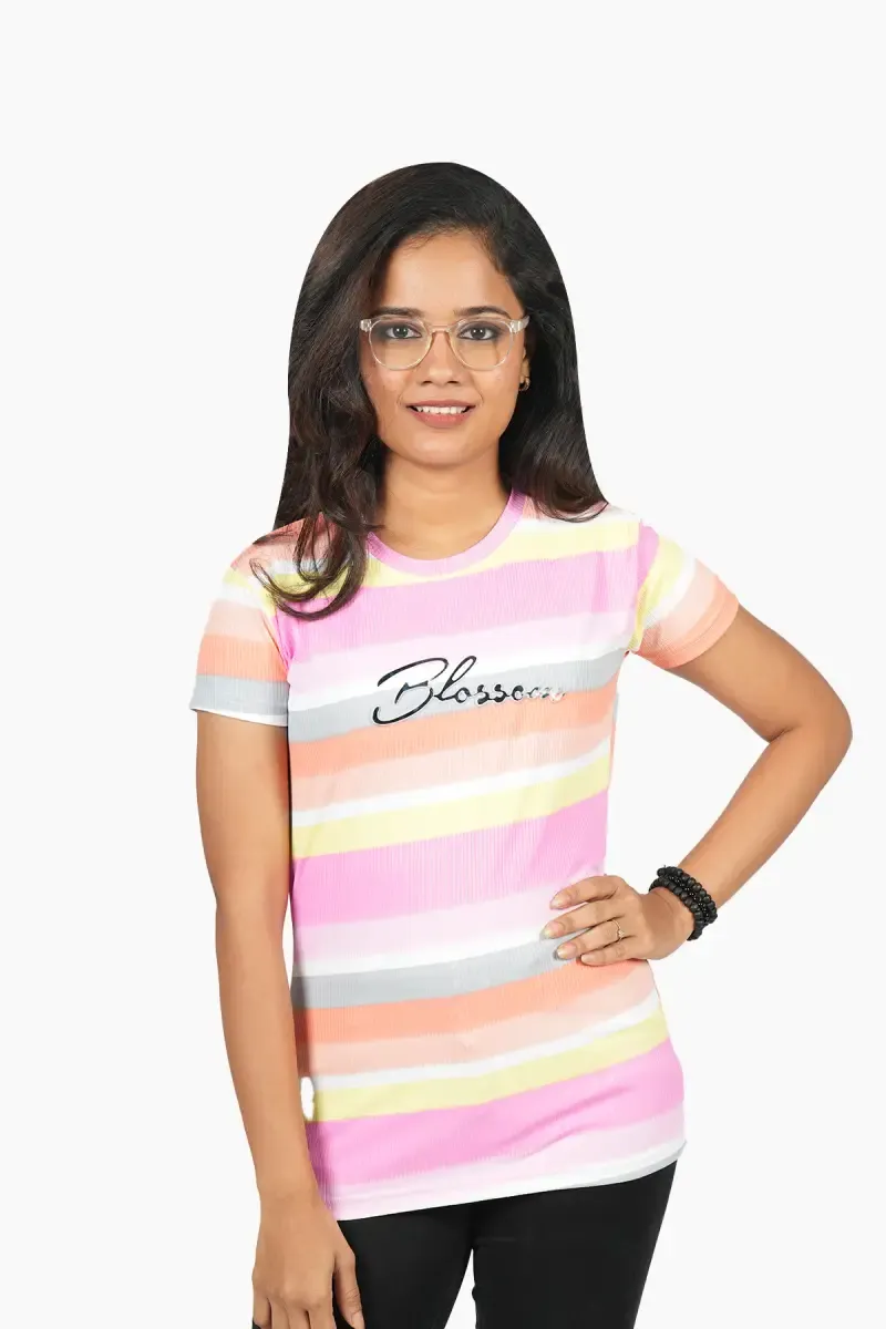 Cotton Printed T-Shirt for Women 011434XLMUL