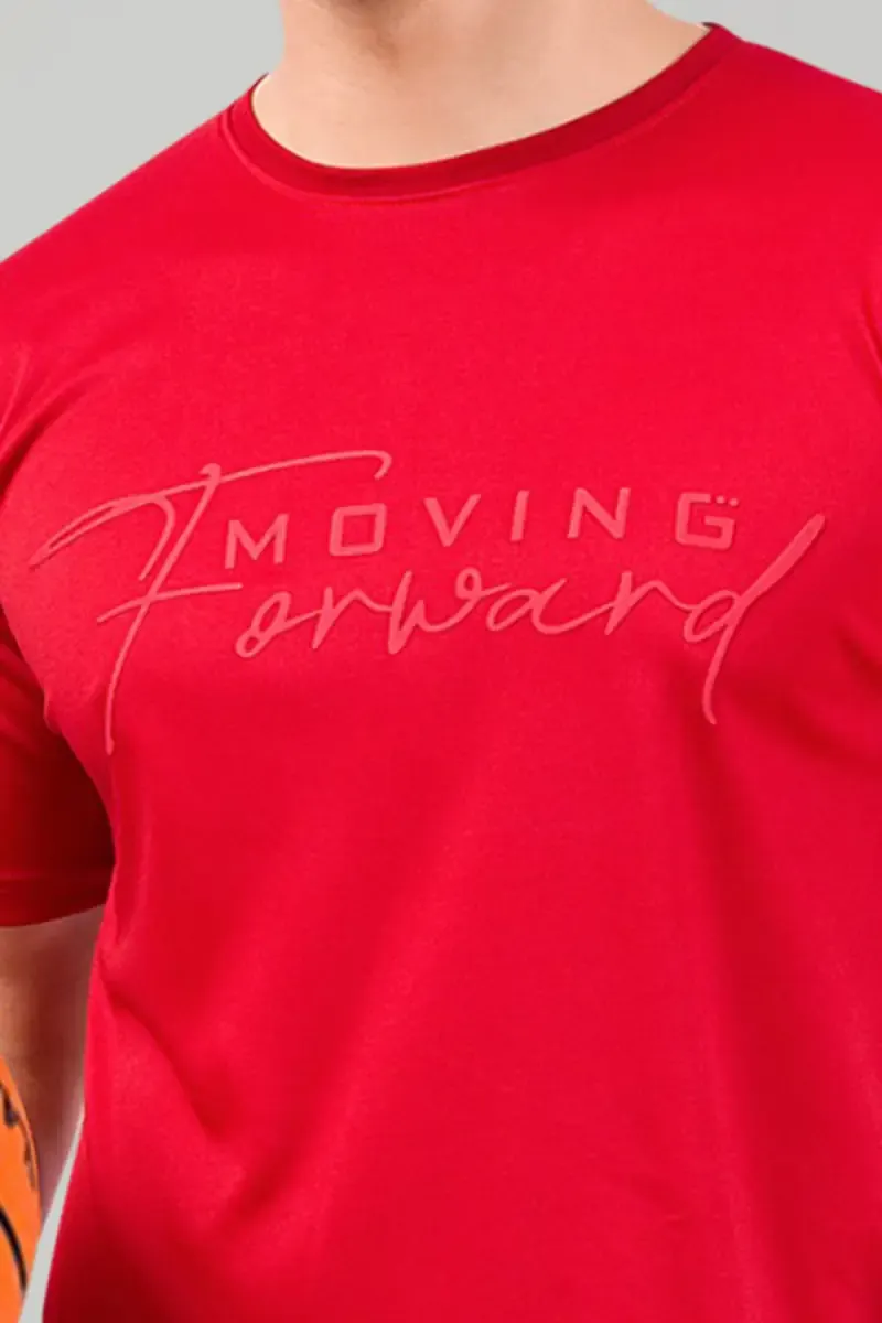 Men's Cotton Blend Embossed Print T-shirt