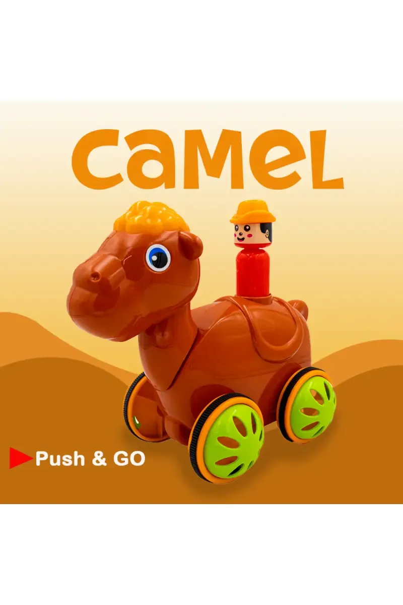 Lovely Toys Push & Go Camel Toy for Kids - Brown (Pack of 1) 011523BRO
