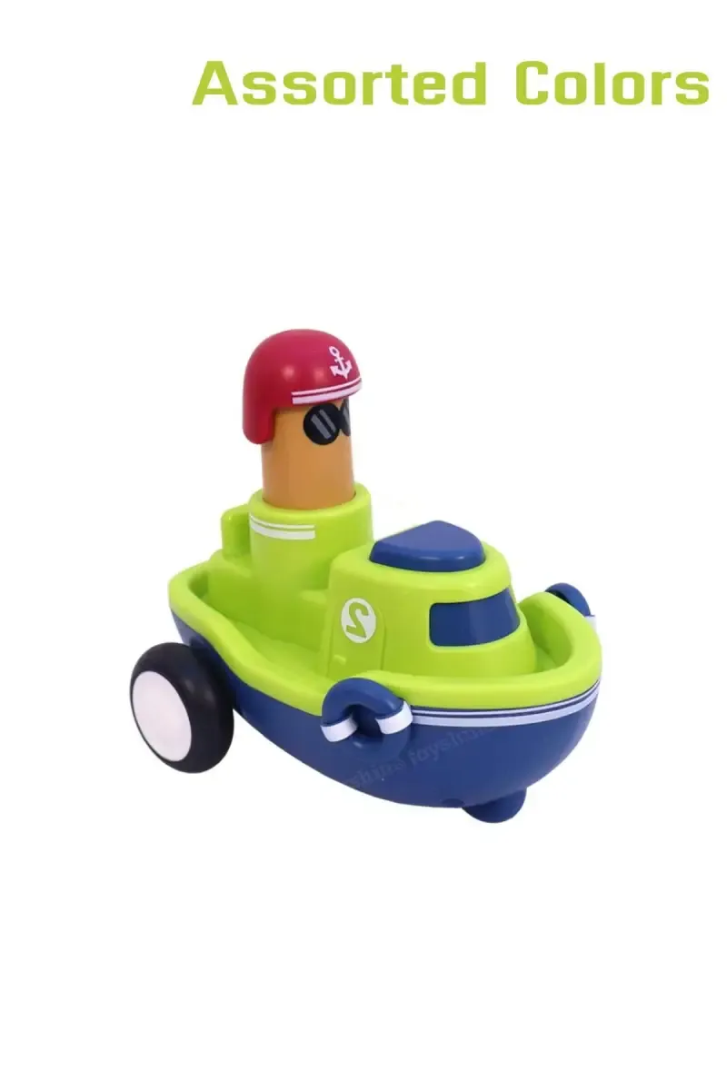Press and Go Friction Powered Boat Toy 
