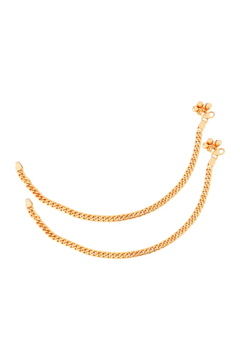 Antique Gold Plated Anklets for Women