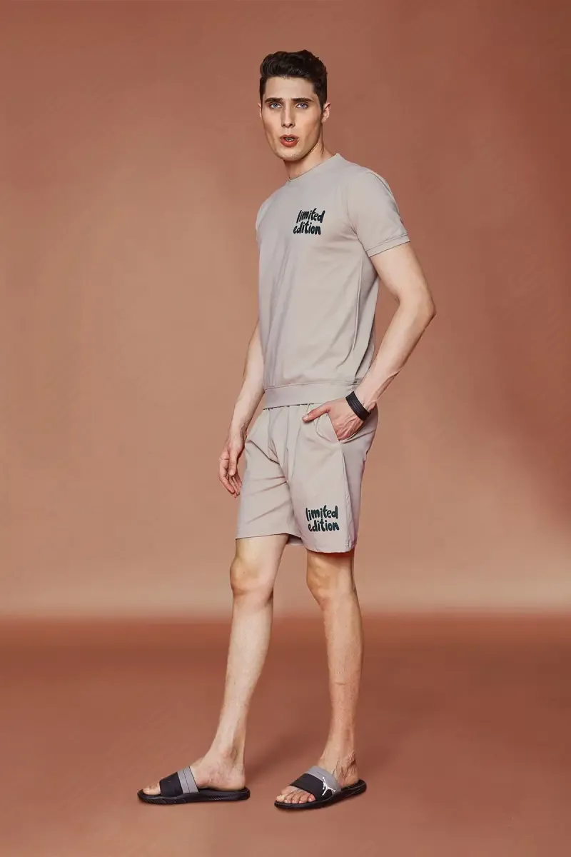 Cotton T-shirt with Shorts Sets for Men (2-Pcs Set)