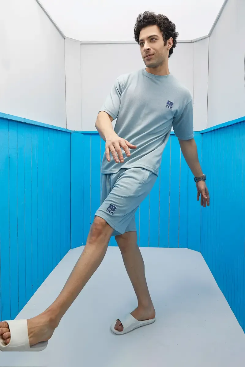 Men's Cotton T-shirt with Shorts Sets (2-Pcs Set)