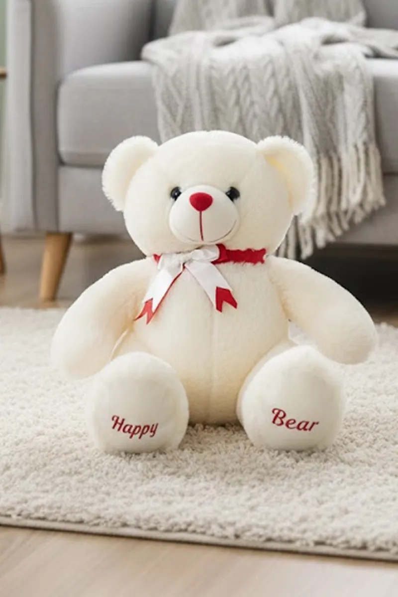 Happy Teddy Bear Stuffed Toy - 12 Inch