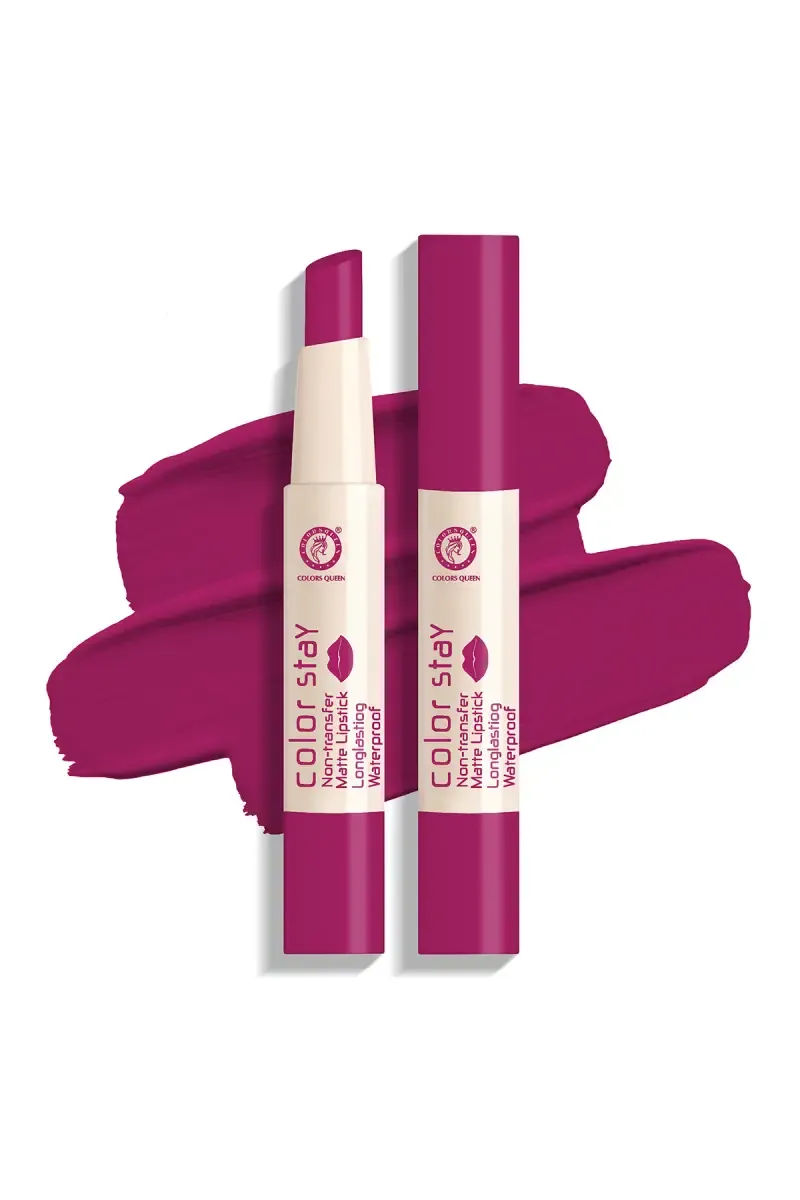 Colors Queen Stay Non Transfer Matte Lipstick, 2g - Magenta