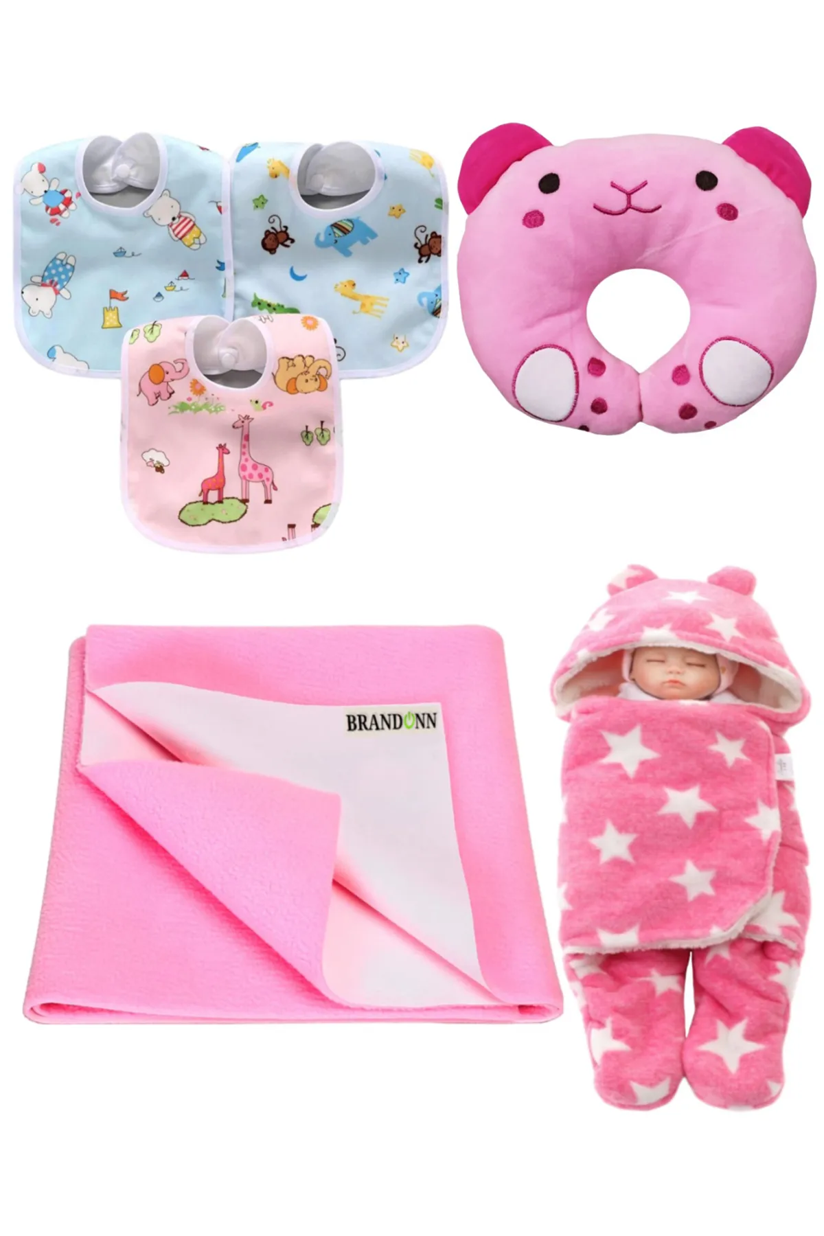 Brandonn New Born Baby Gift Set Combo Pack (6 Pcs) - Pack of 1