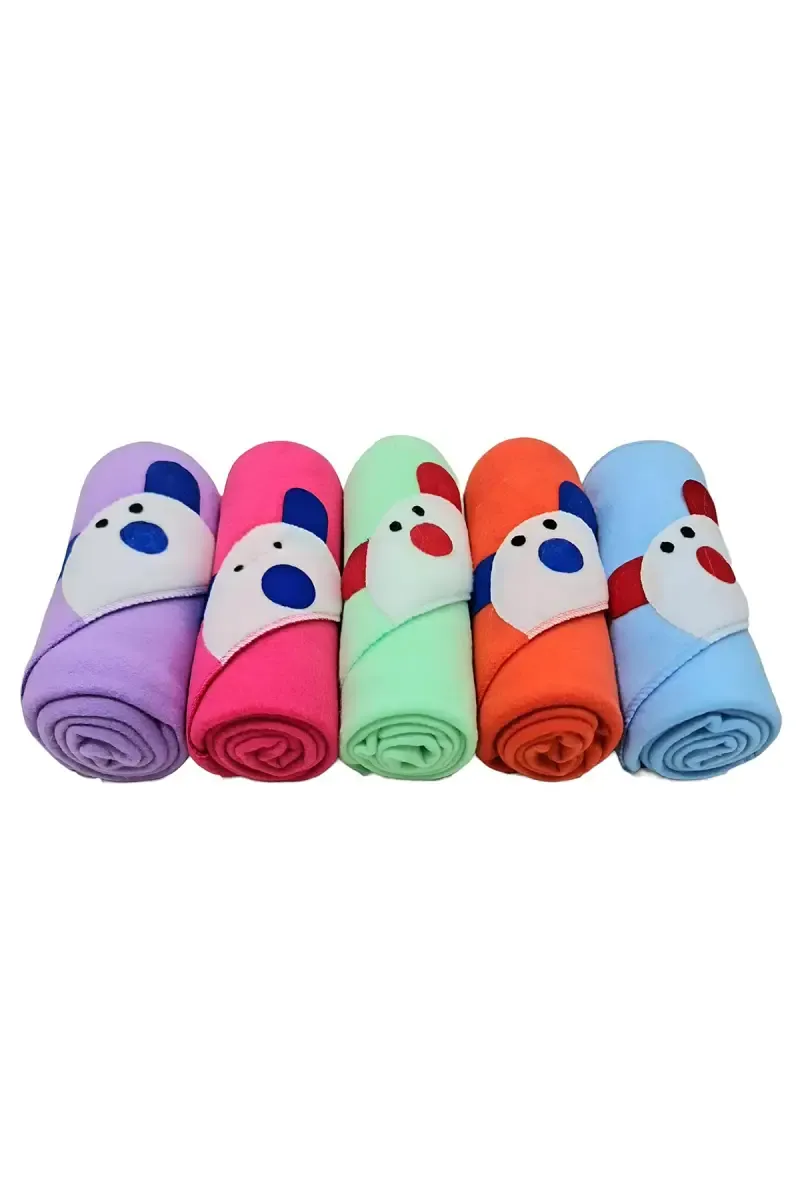 Brandonn 5 Pcs Hooded Baby Wrapper cum Blanket ( Design May Vary )
