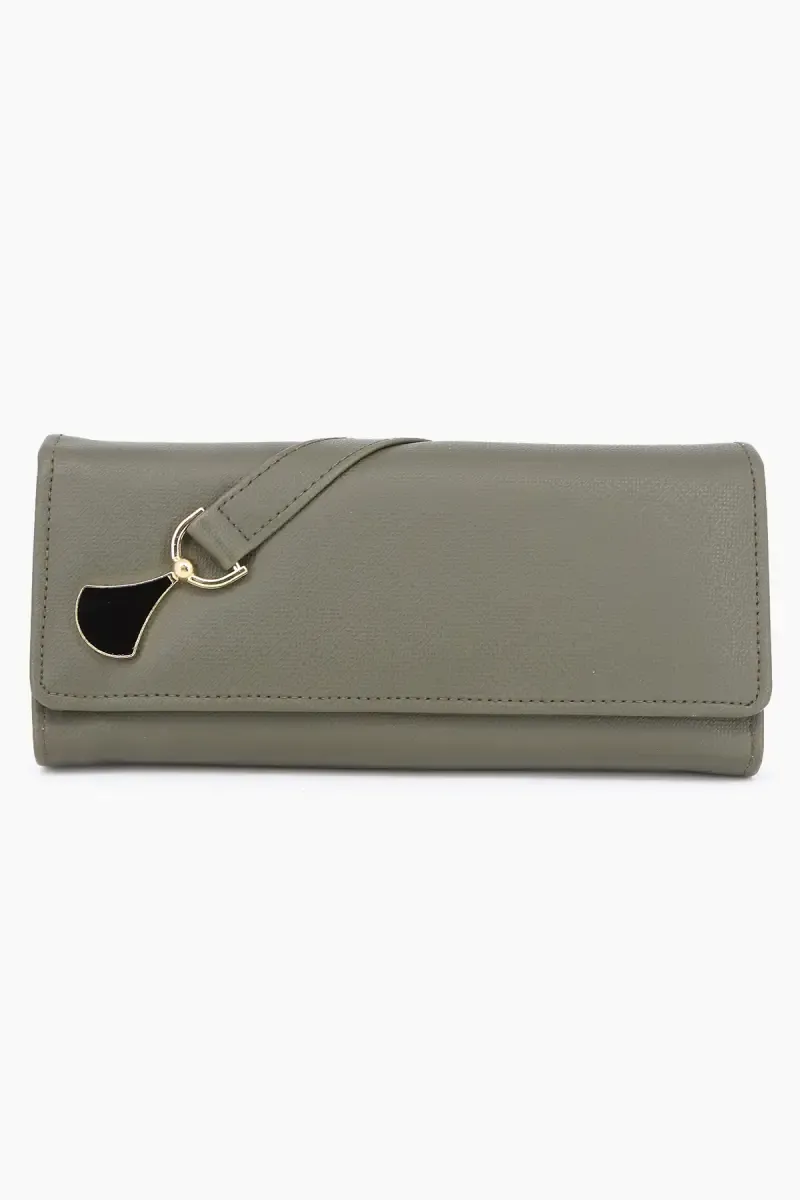 Faux Leather Solid Casual Purse for Women