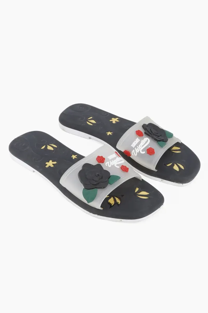 Floral Soft Slip-On Slides for Women