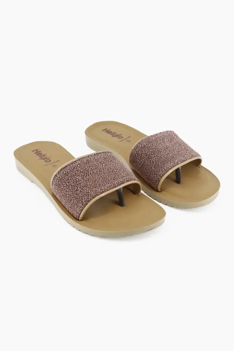 Slip-On Comfortable Flat Slides for Women 0125108BRO