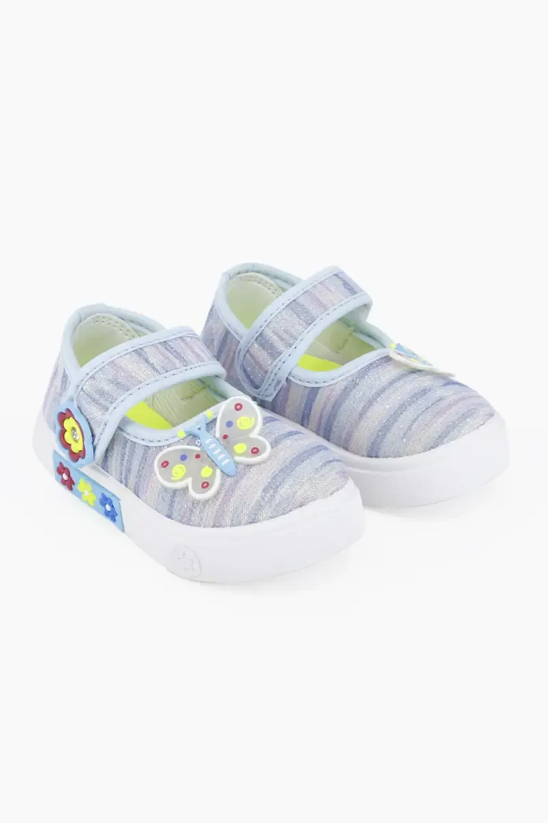 Baby Girls Hook & Loop Casual Ballerinas