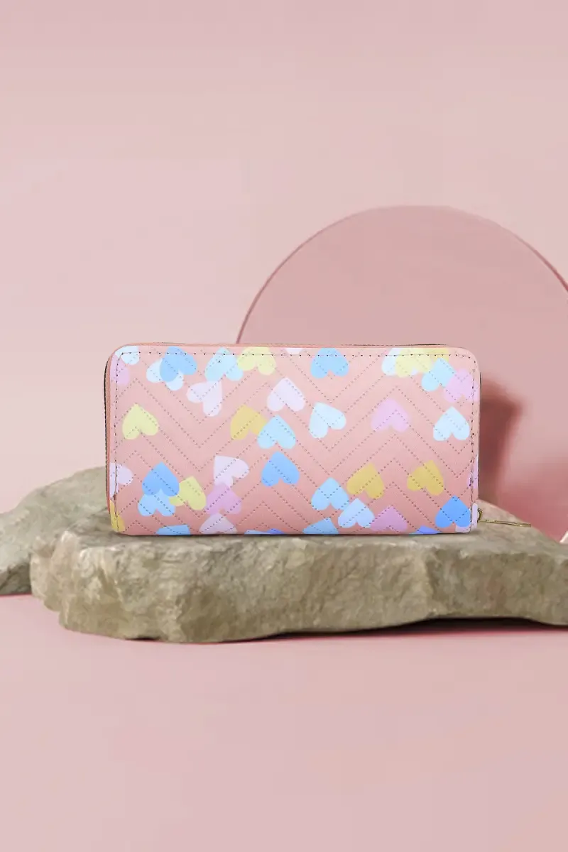 Little Heart Printed Money Purse for Women