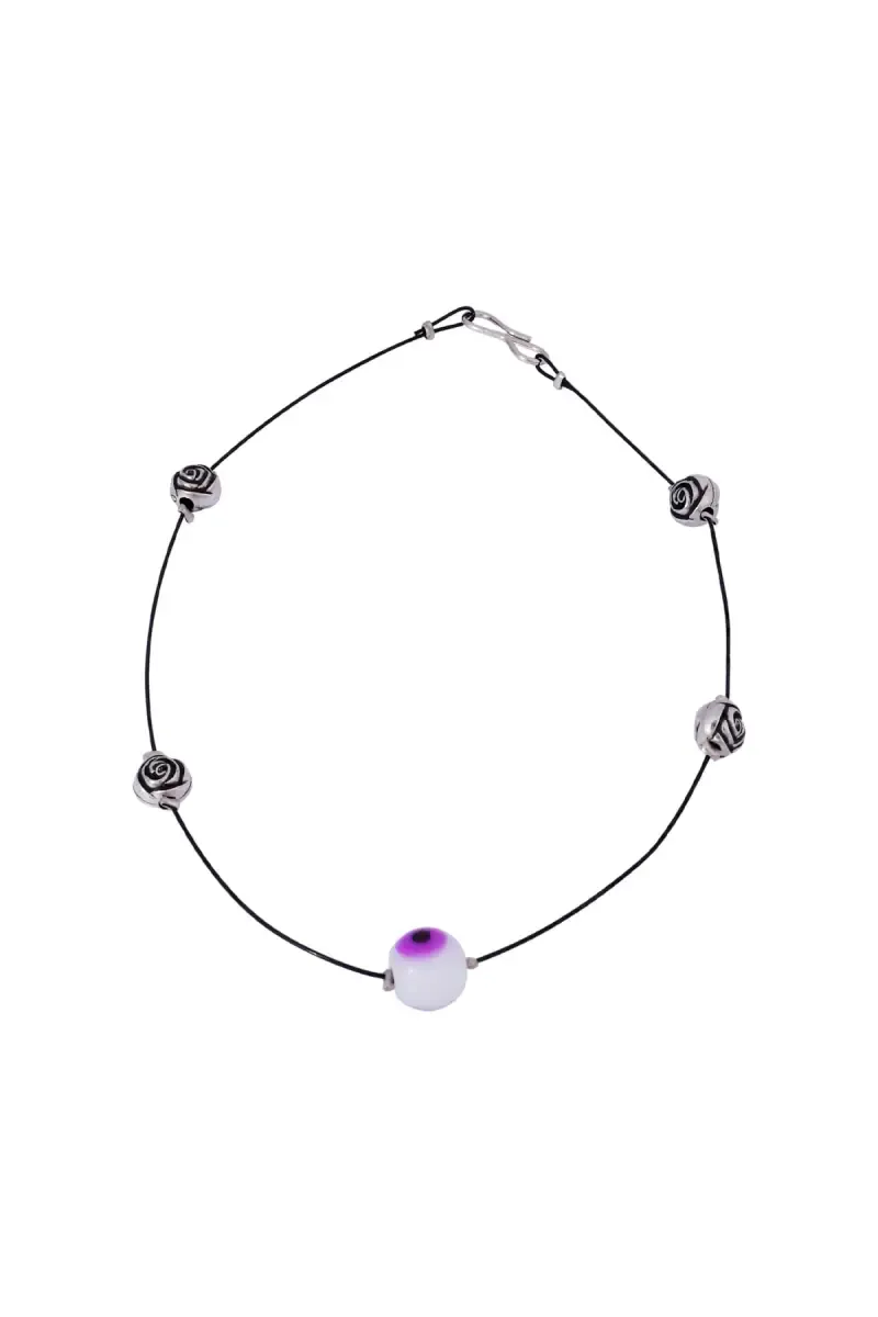 Evil Eye & Floral Charm Anklets for Women and Girls 012931LAV10INC1