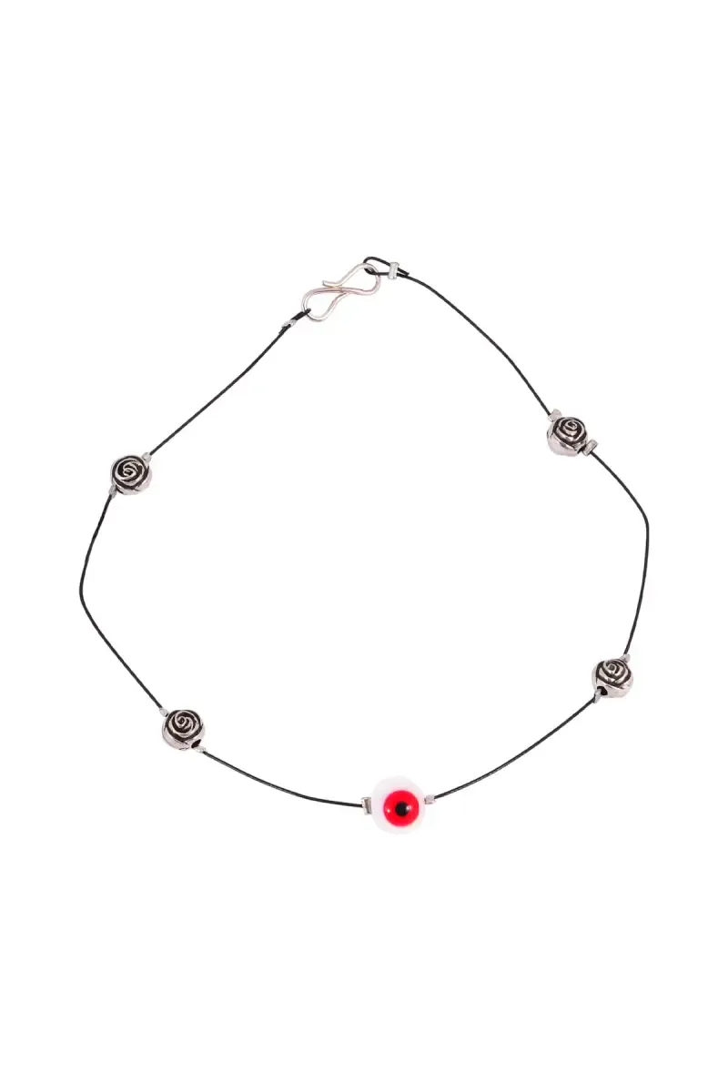 Evil Eye & Floral Charm Anklets for Women and Girls 012931RED10INC1