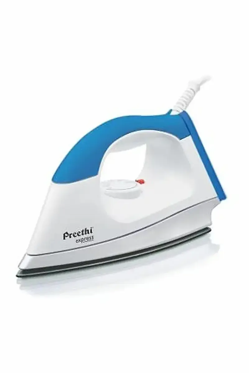 Preethi Express DI506 1000 W Dry Iron Box (White & Blue)