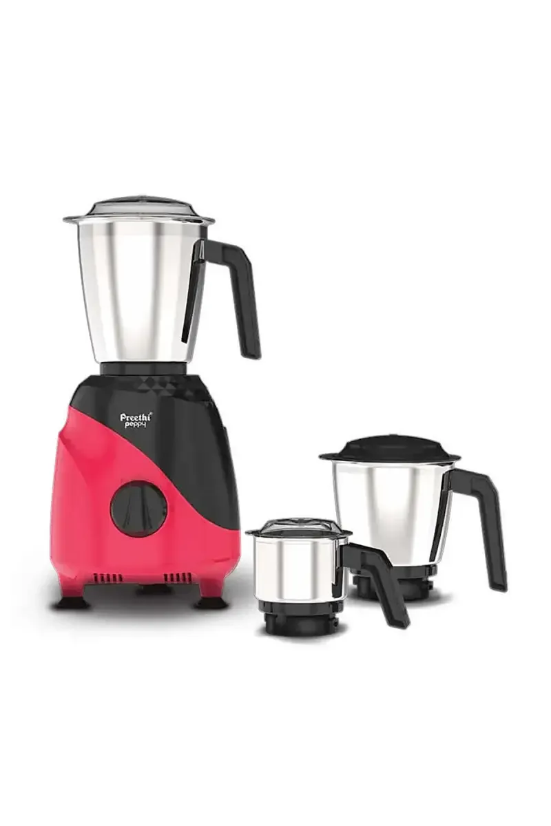 Preethi Peppy MG245 750 W Mixer Grinder with 3 Jars (Black & Red)