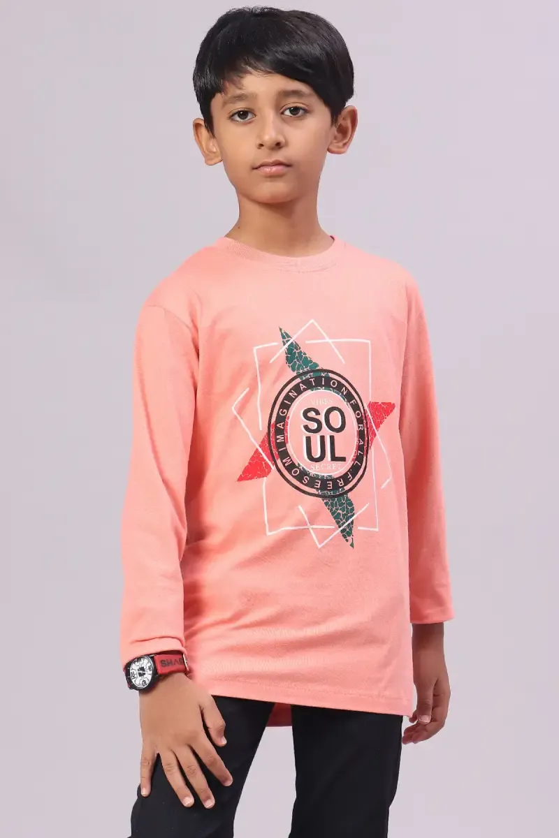 Cotton Printed T-shirt for Boy 0130581314YRSPEA