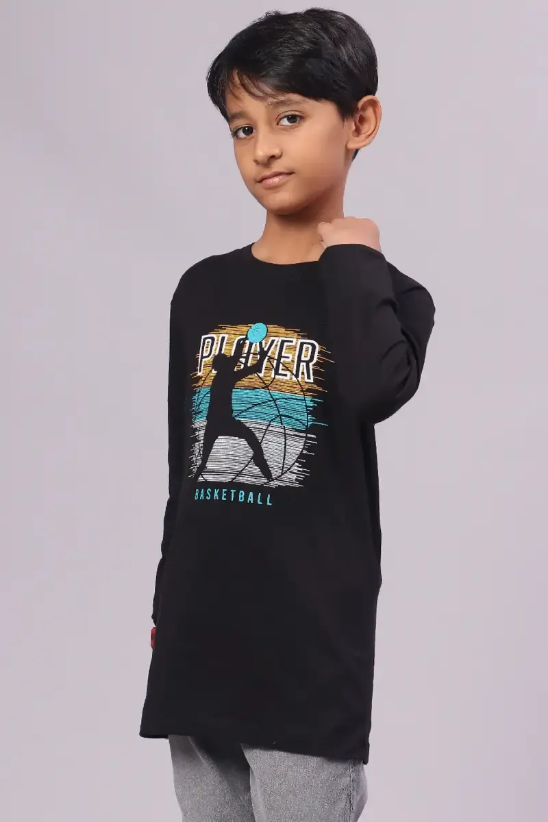 Boy's Printed Cotton T-shirt 