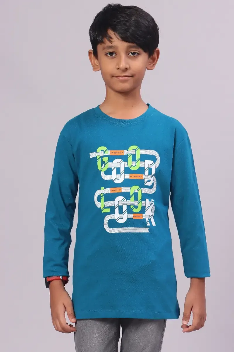 Boy's Cotton Printed T-shirt