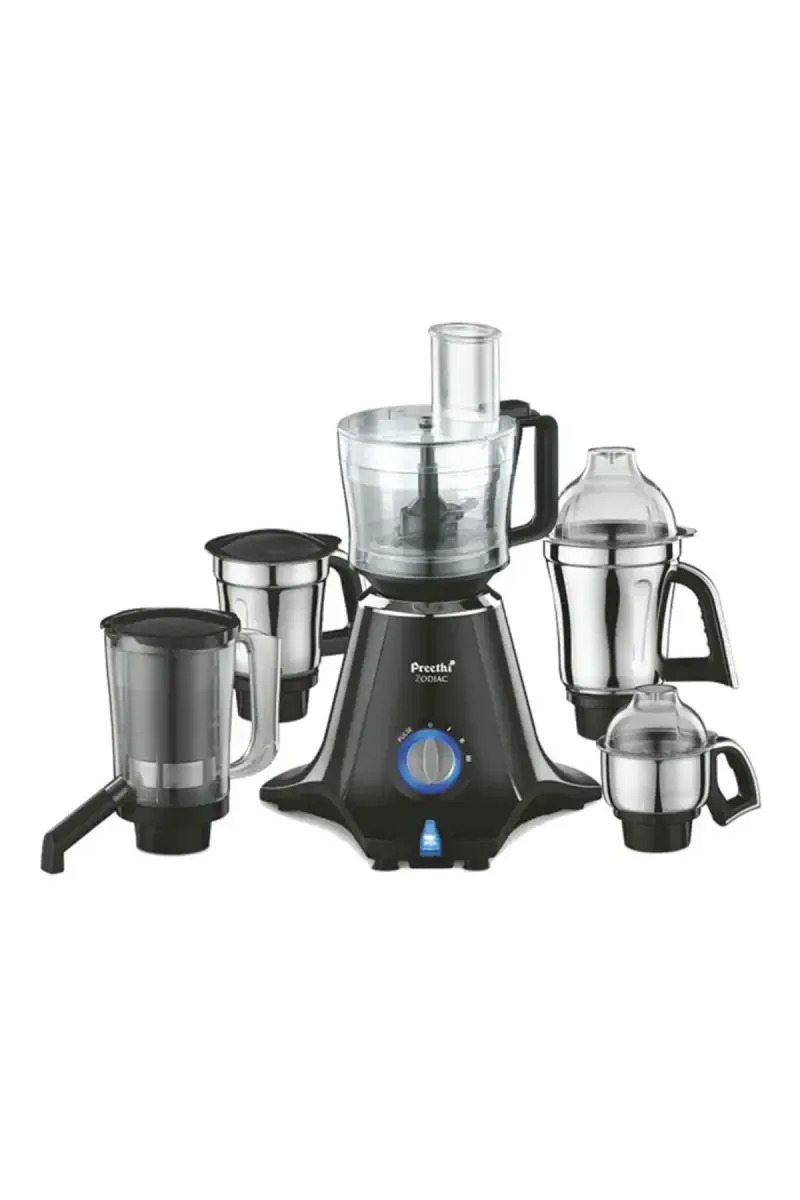Preethi Zodiac Black MG261 750 W Mixer Grinder with 5 Jars (Black)
