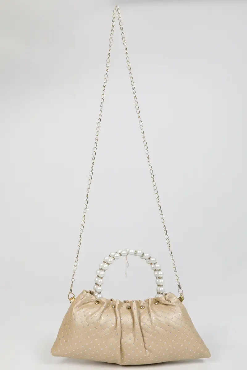 Pearl Handle Mini Tote Bag for Women