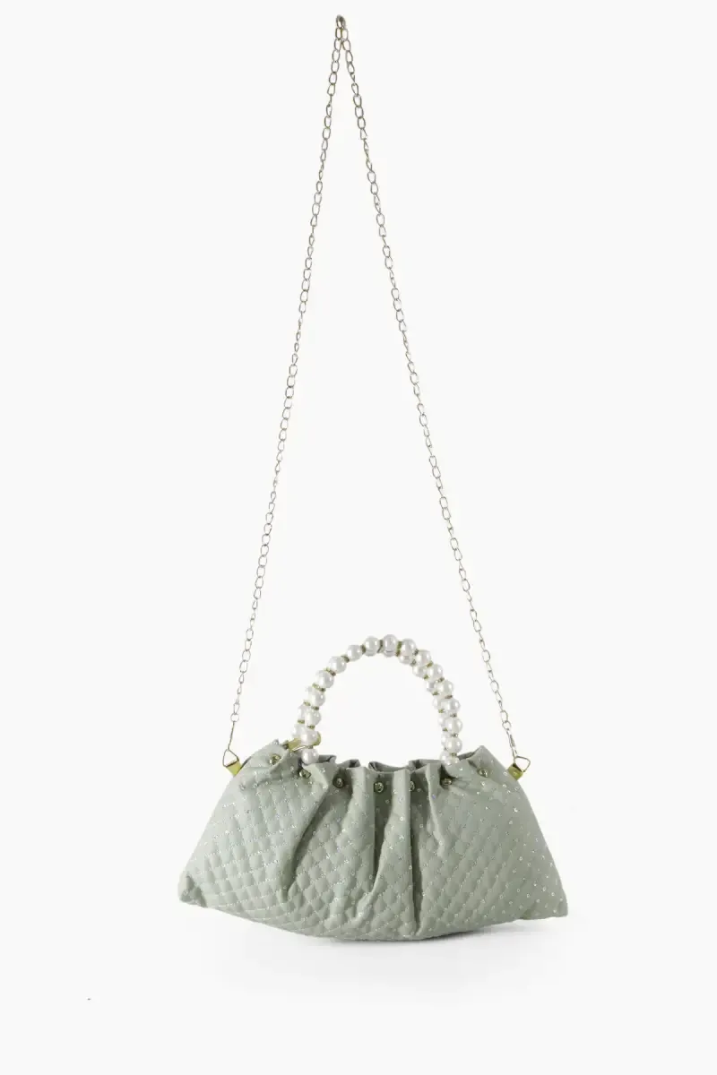 Pearl Handle Mini Tote Bag for Women