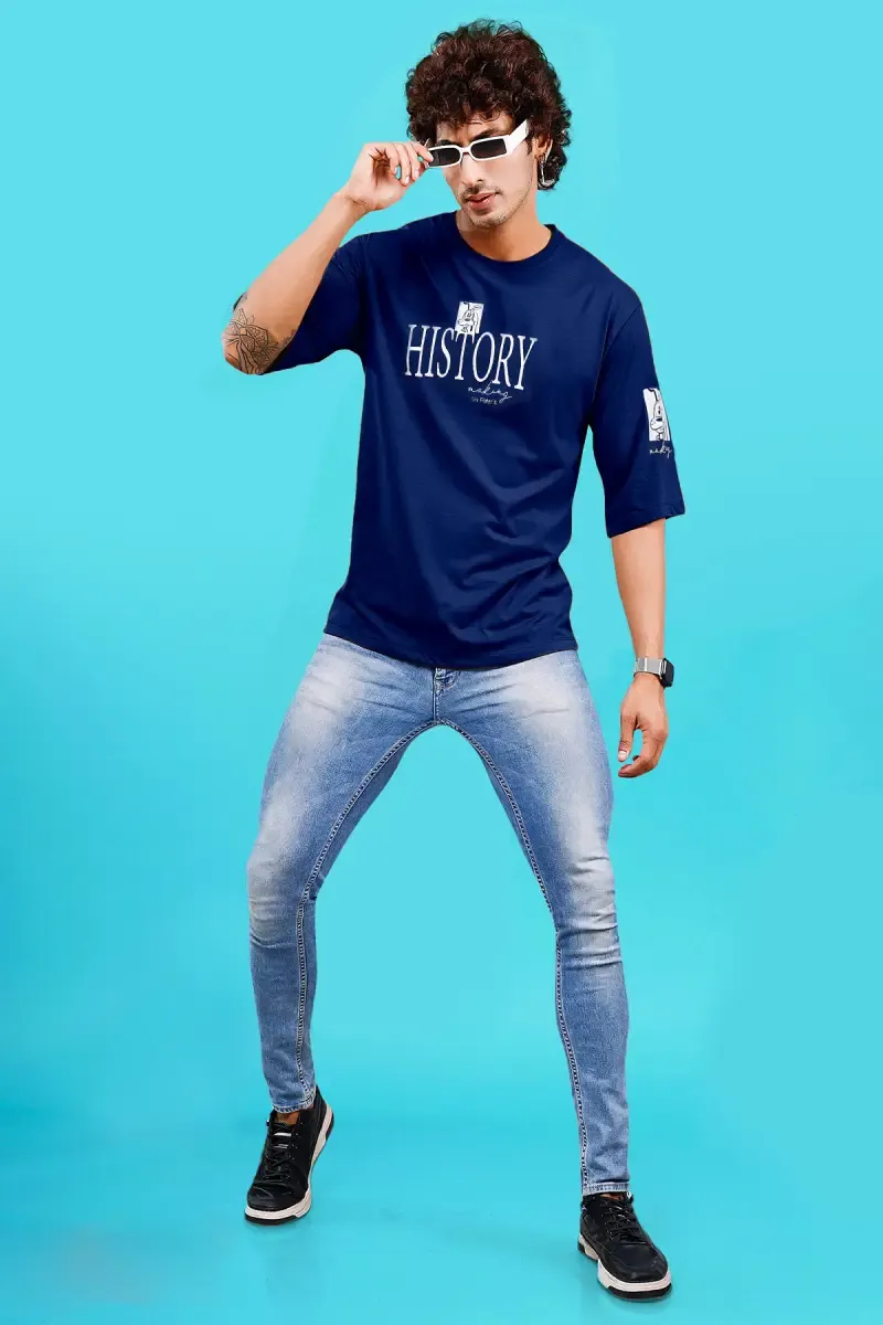Printed Drop Shoulder T-shirt for Men