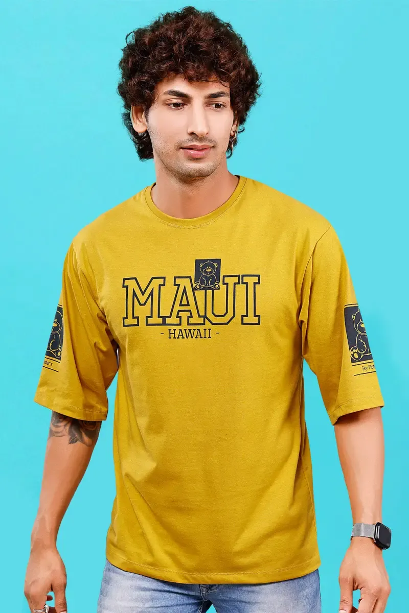 Men's Printed Drop Shoulder T-shirt 013259XXLMUS