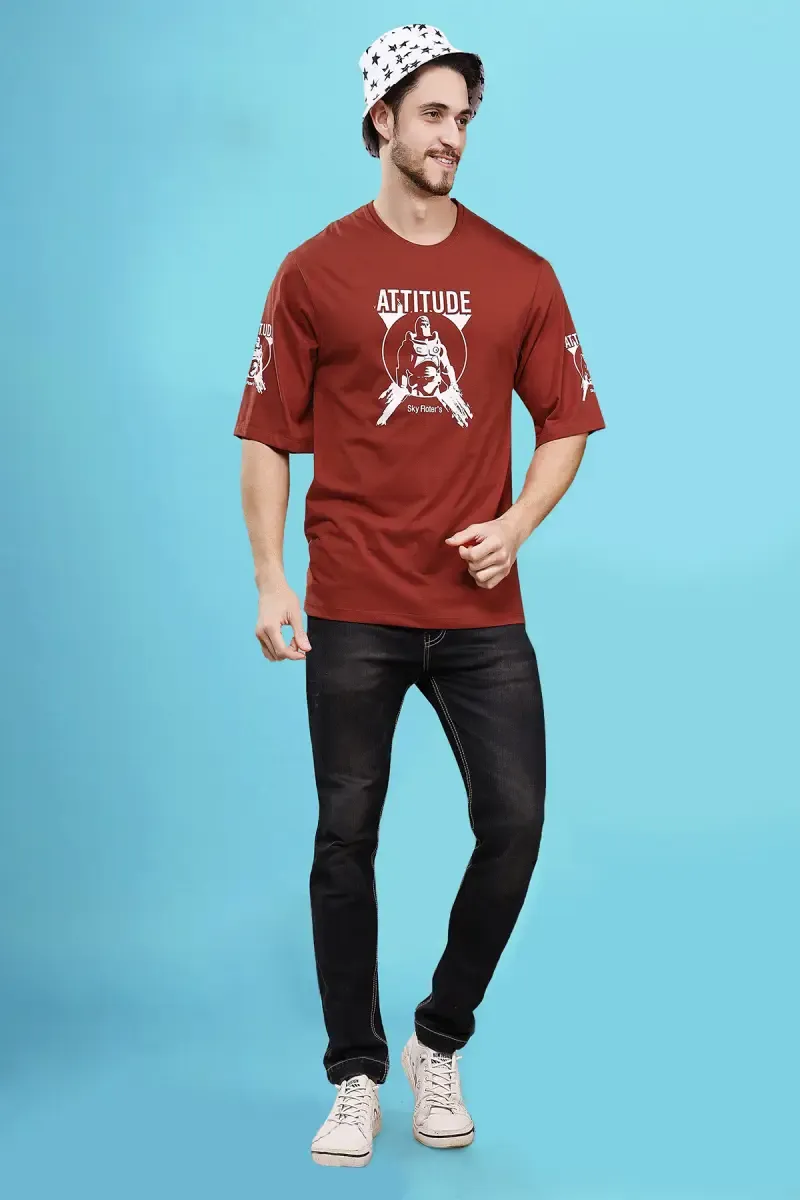 Men's Printed Drop Shoulder T-shirt 013260LRUS