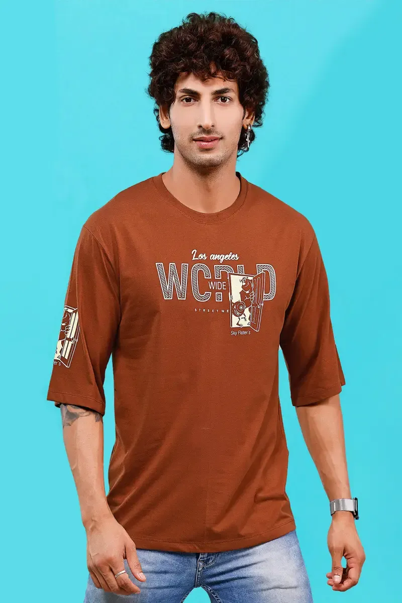 Men's Cotton Drop Shoulder T-shirt 013261XLBRO