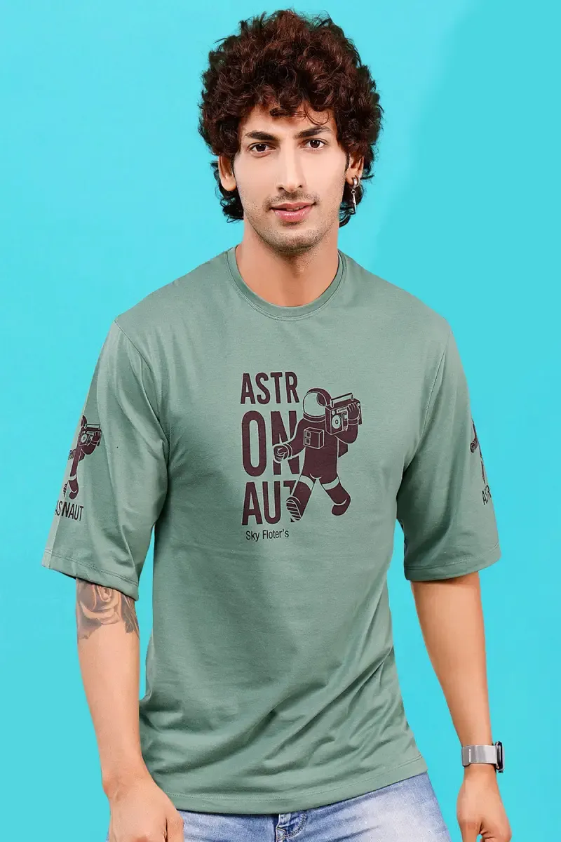 Men's Cotton Drop Shoulder T-shirt 013262XXLSEAGRE