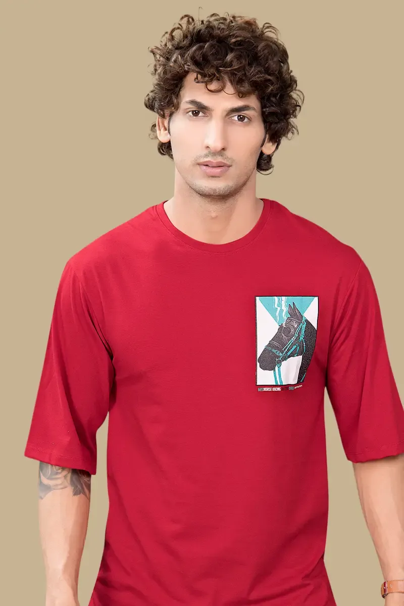 Men's printed Drop Shoulder T-shirt