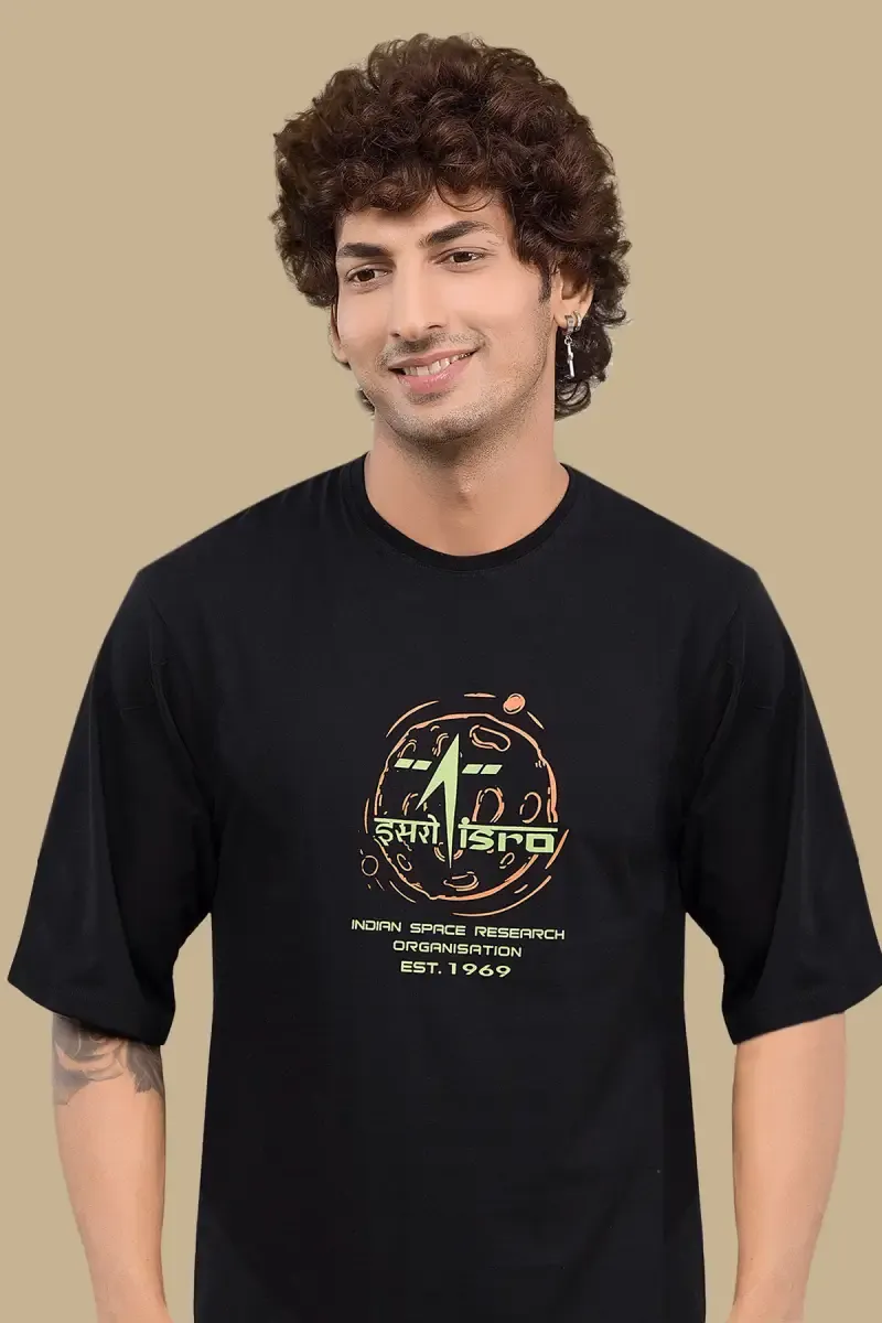 Printed Cotton Drop Shoulder T-shirt for Men