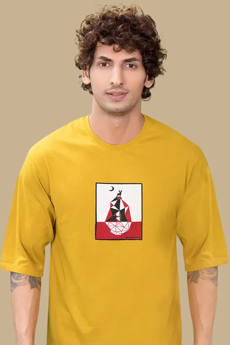 Men's Cotton Drop Shoulder T-shirt 013279XLMUS