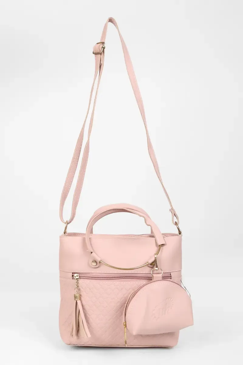 Solid Sling Bag with Pouch for Women & Girls