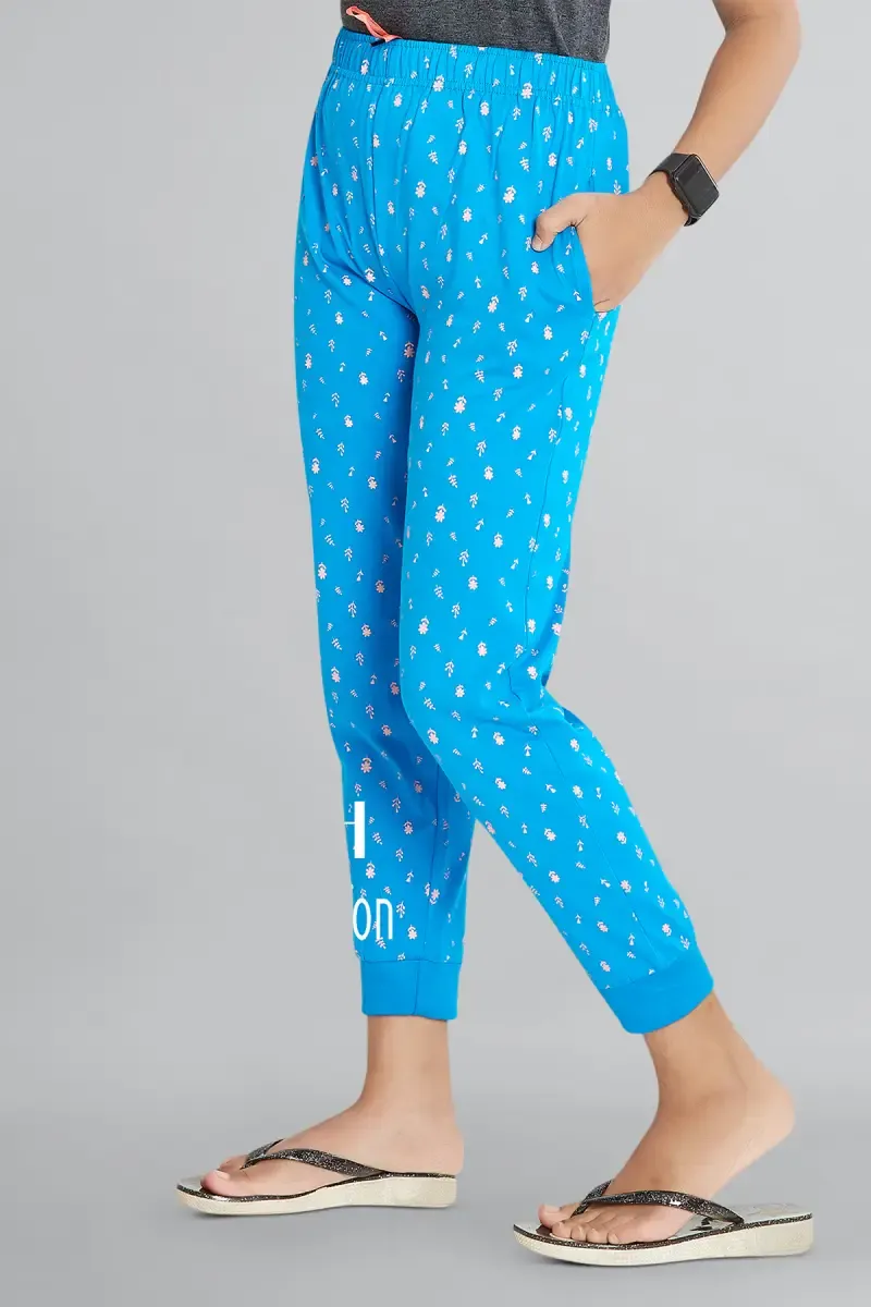Girl's Cotton Hosiery Printed Track Pant (2 - 12 Yrs)