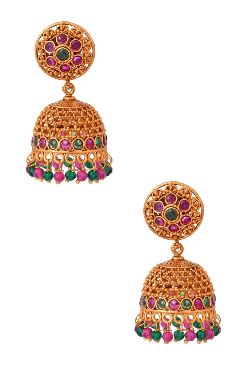 Gold Plated Jhumki Earrings for Girls & Women
