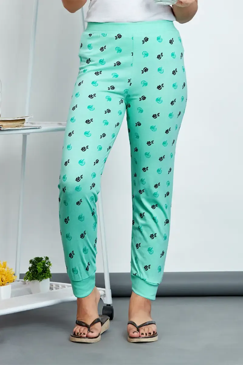 Girl's Cotton Hosiery Printed Track Pant (2 - 12 Yrs) 013552LIGGRE78YRS