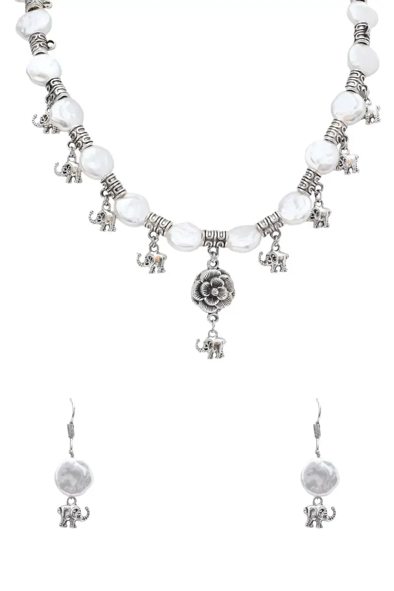 Fashionable Elephant Design Necklace Set for Women