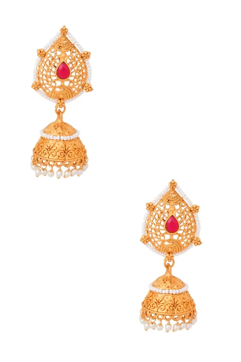 Gold plated Jhumki Earrings for Women