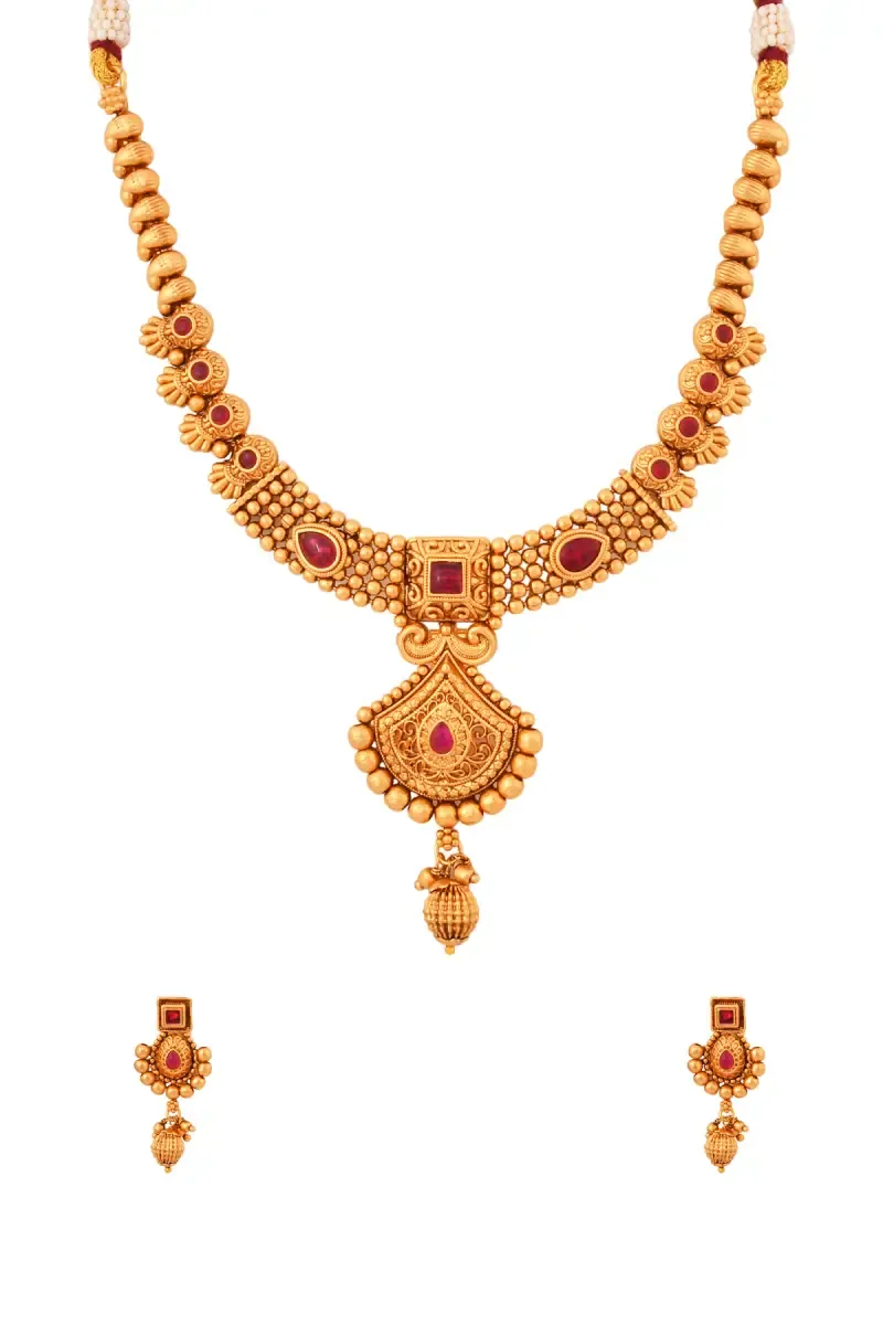 Antique Gold Plated Necklace Set for Women