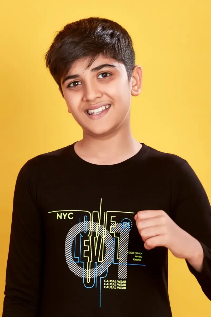 Boy's Typographic Print T-shirt 