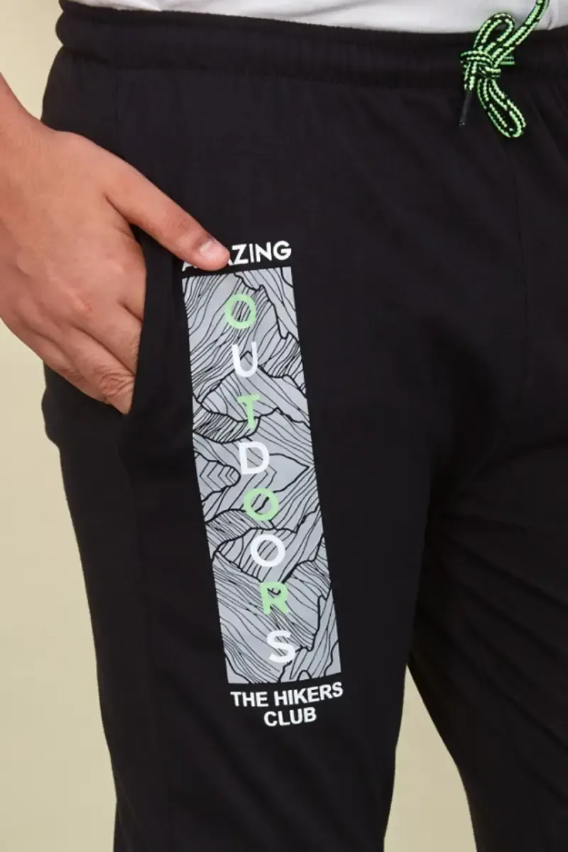 Printed Cotton Track Pant for Boy