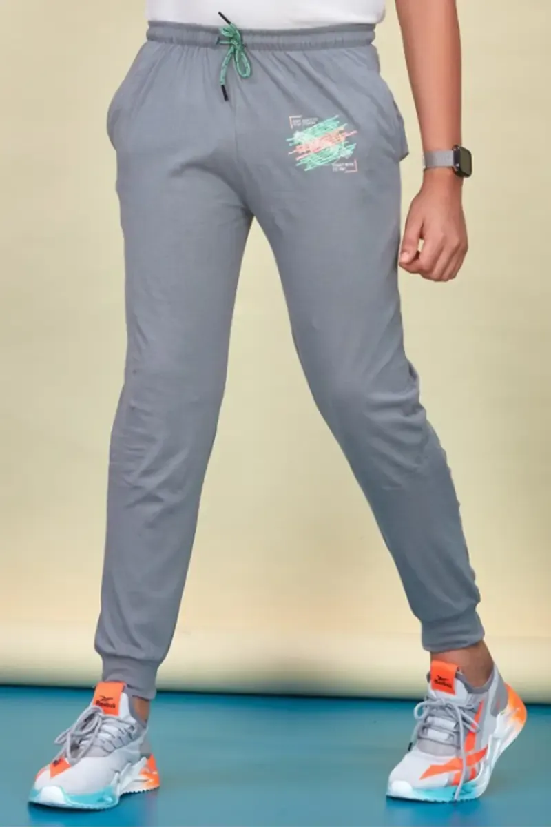 Printed Slim Fit Track Pant for Boy 013944GRE34YRS