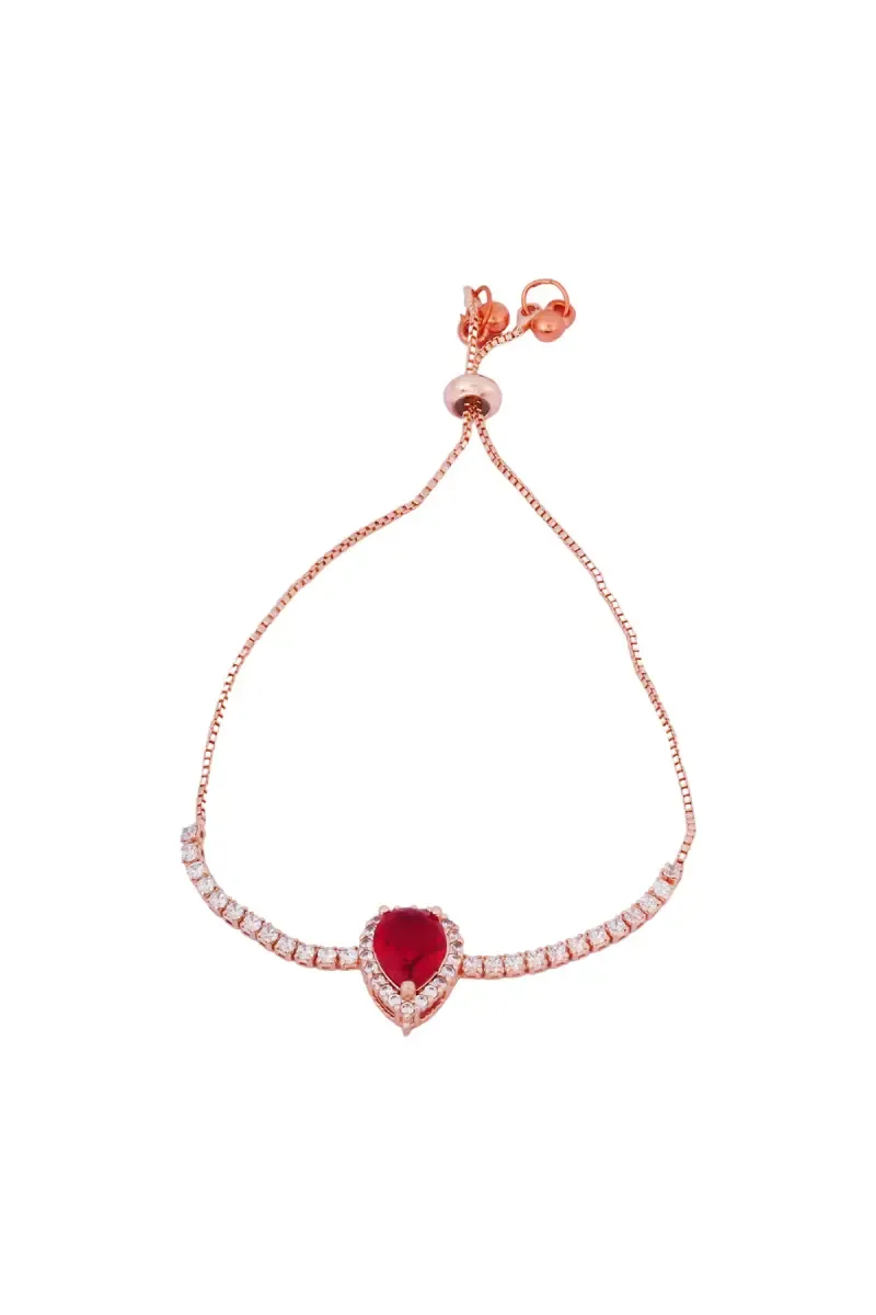 Elegant Teardrop Gemstone Adjustable Bracelet for Girls & Women